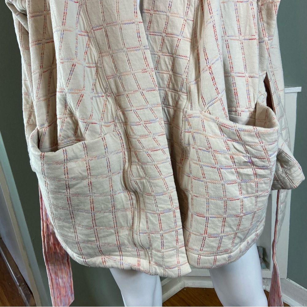 Nike Women's Reversible Quilted Pink Space Dyed Yoga Robe Jacket Therma-Fit 1X - Picture 8 of 16